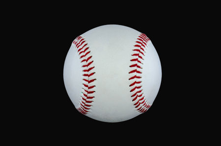 baseball isolated at a black backround cut newの写真素材