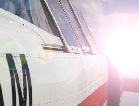 Sport light-engine aircraftの写真素材
