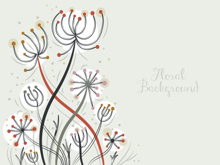Summer floral background with copy space for textのイラスト素材