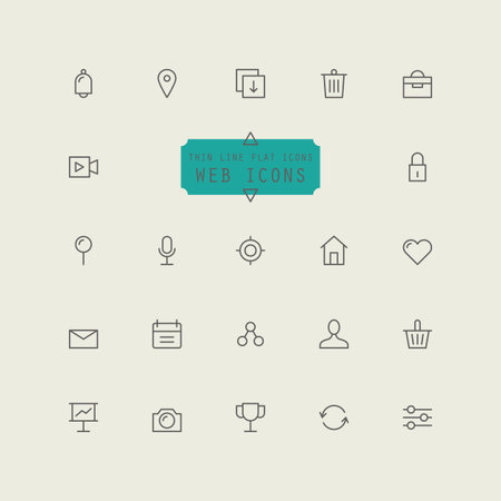 Modern thin line web icons setのイラスト素材