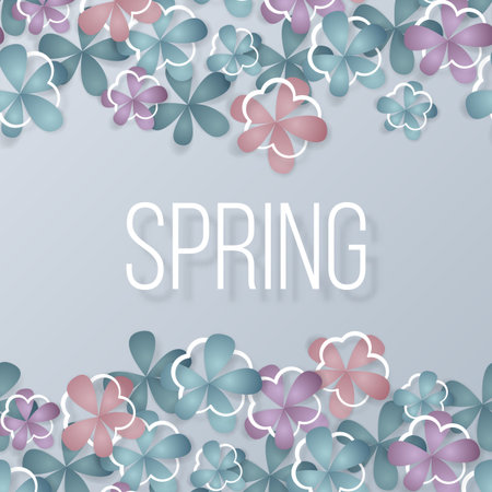Spring flowers abstract background. Vector illustrationのイラスト素材