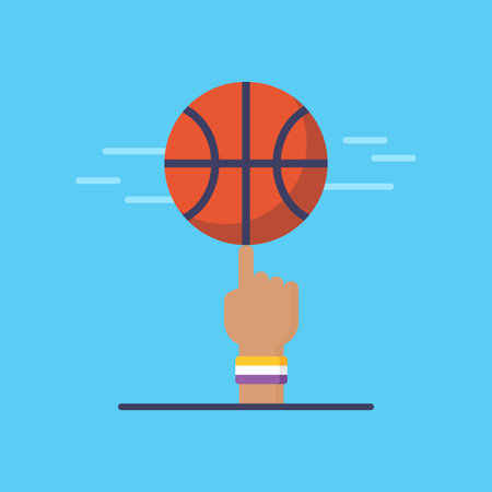 Basketball emblem and design. Flat modern basketball icon. Isolated vector illustrationのイラスト素材