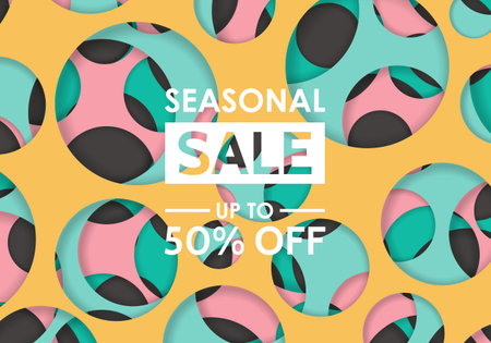 Modern sale banner template for social media and mobile apps. Vector illustrationのイラスト素材