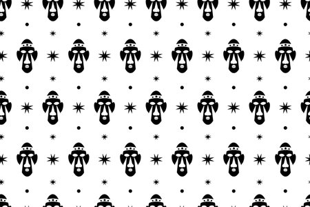 African Traditional Mask Backgroundのイラスト素材