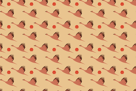 China Crane Backgroundのイラスト素材