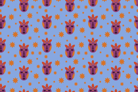 African Motif Backgroundのイラスト素材