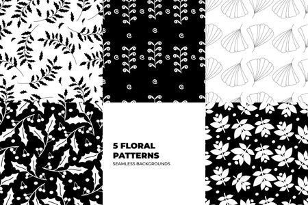 Natural Pattern Setのイラスト素材