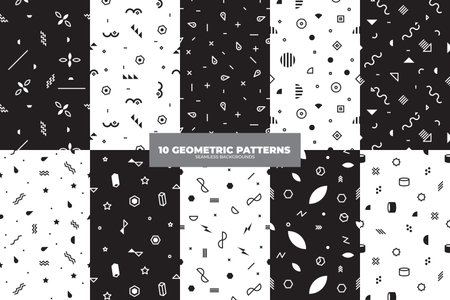 Abstract Background Setのイラスト素材