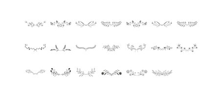 Floral Border Setのイラスト素材