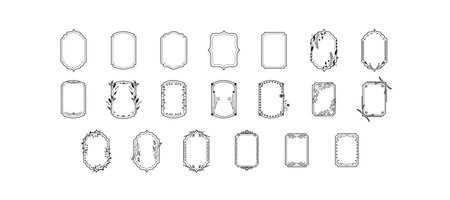 Invitation Card Framesのイラスト素材