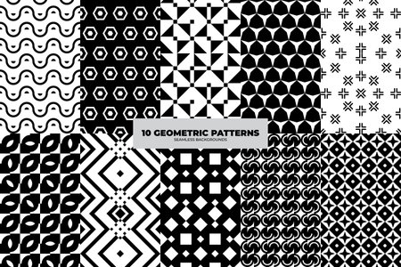 Geometric Background Setのイラスト素材