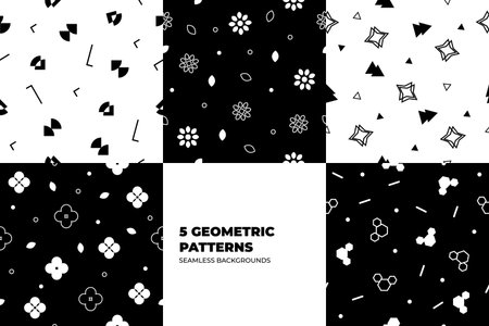 Geometric Background Setのイラスト素材