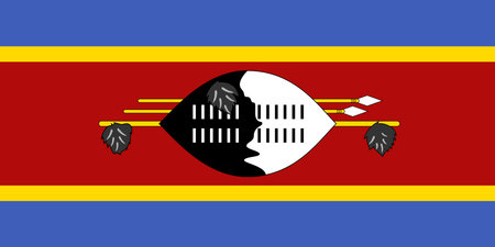 Eswatini Swaziland National Flagのイラスト素材