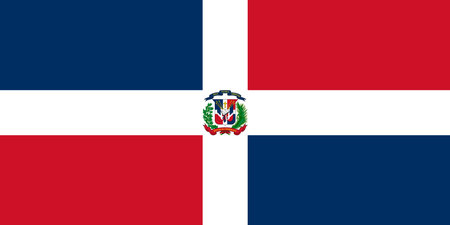 Dominican Republic National Flagのイラスト素材
