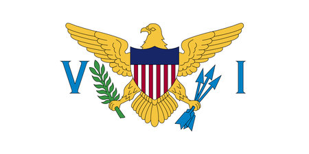 Virgin Islands US National Flagのイラスト素材