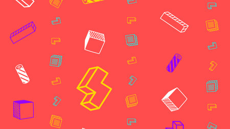 Memphis Design Abstract Backgroundの写真素材