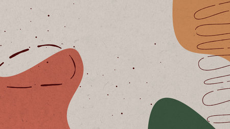 Doodle Background Pattern Abstract Colored Shapesの写真素材