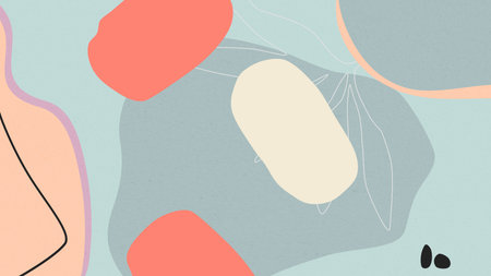 Abstract Tropical Leaf With Color Shape Isolated Backgroundの写真素材