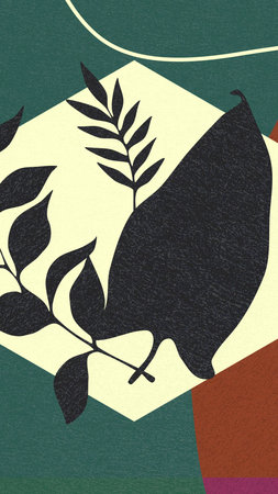 Retro Minimalist Colorful Abstract Backgroundの写真素材