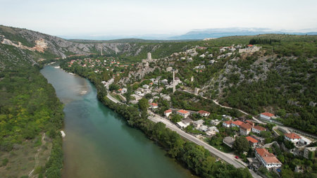 Pocitelj Neretva Riverの写真素材