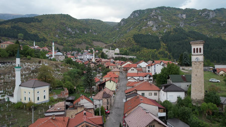 Travnik City Aerialの写真素材