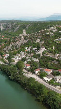 Pocitelj Neretva Riverの写真素材