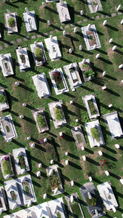 Islamic cemetery in Sarajevoの写真素材
