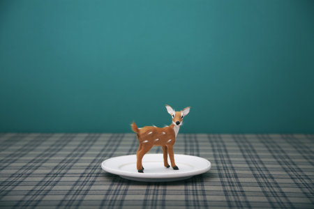 bambi on the dishの写真素材