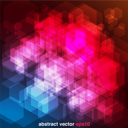 Abstract Rainbow Hexagons Background - Colorful abstract hexagon background  のイラスト素材