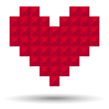 Pixel Heart - Vector pixel heart  のイラスト素材