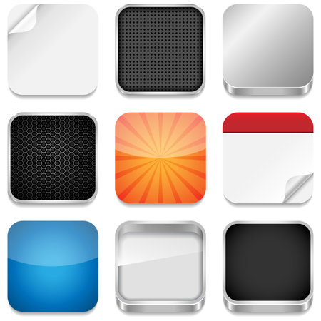 App Icon Vector Template Vector of App Icon Templates - Vector - ID:1-24328655 - Royalty Free ...