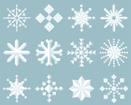 Snowflake Icon Set のイラスト素材