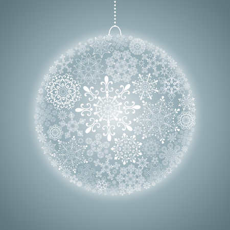 Christmas Tree Ornament - Illustration of a Christmas Ornament.  File is layered for easy editing.のイラスト素材