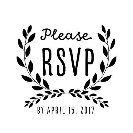 Hand Drawn Wreath Background - Hand Drawn Wreath background with text "RSVP"のイラスト素材