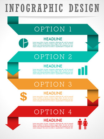 Infographic Background - Infographic arrow background designのイラスト素材