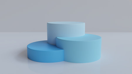 3d rendered abstract podiumの写真素材