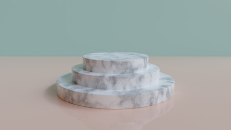 3d rendered minimal podiumの写真素材