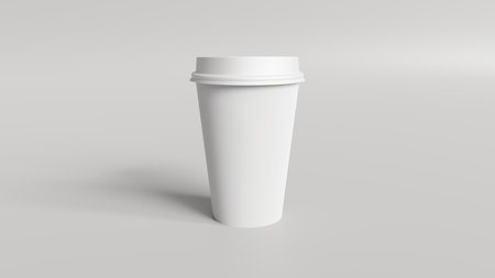 Coffee cup mockup 3d render - Product mockup of a coffee cup.の写真素材