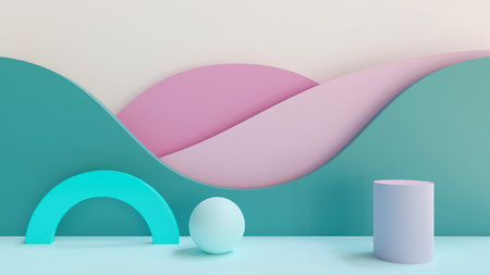 3D rendered  of a colorful, abstractの写真素材