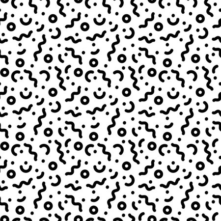Retro 80s pattern seamless tile - Abstract, 80s style seamless patternのイラスト素材