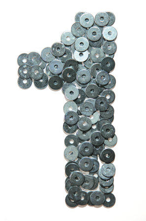 Number one made from washers