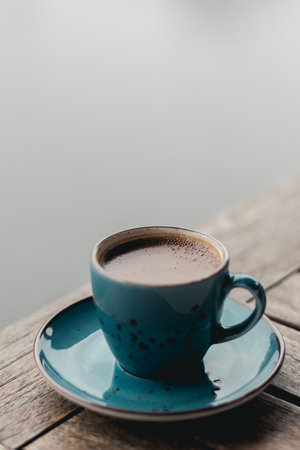 turkish coffee by the riverの写真素材