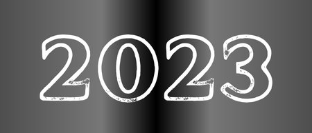 Black and white neon 2023 new year posterの写真素材