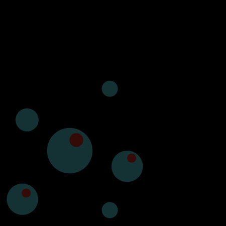 Dark bubble on black background illustration. Texture pattern with spaceの写真素材