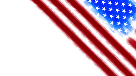 USA flag watercolor, background, wallpaper, banner stock vectorのイラスト素材