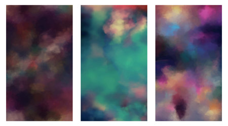 Set colorful watercolor background, abstract colors, free stock vectorのイラスト素材