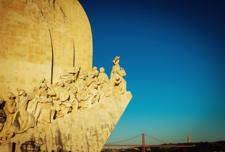 Monument to the Discoveries in Lisbon, Portugalのeditorial素材