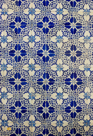 Ceramic tiles patterns from Portugal Azulejosの写真素材