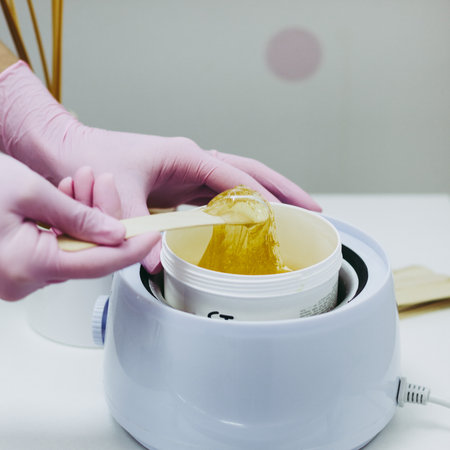 Melted paste for sugaring in beauty salonの写真素材