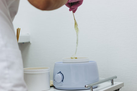 Melted paste for sugaring in beauty salonの写真素材